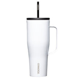 Corkcicle Go Cup XL Series 2830GW Tumbler, 30 oz, Stainless Steel, Gloss White, Insulated