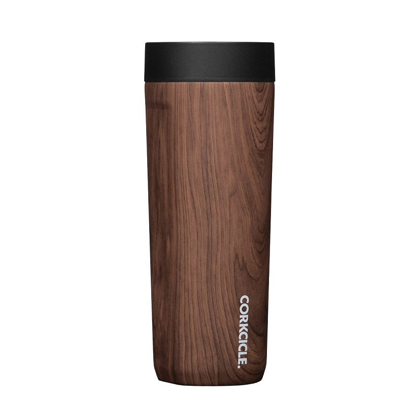 Corkcicle Sierra Series 2817PWW Commuter Cup Travel Coffee Mug, 17 oz, Ceramic, Walnut Wood