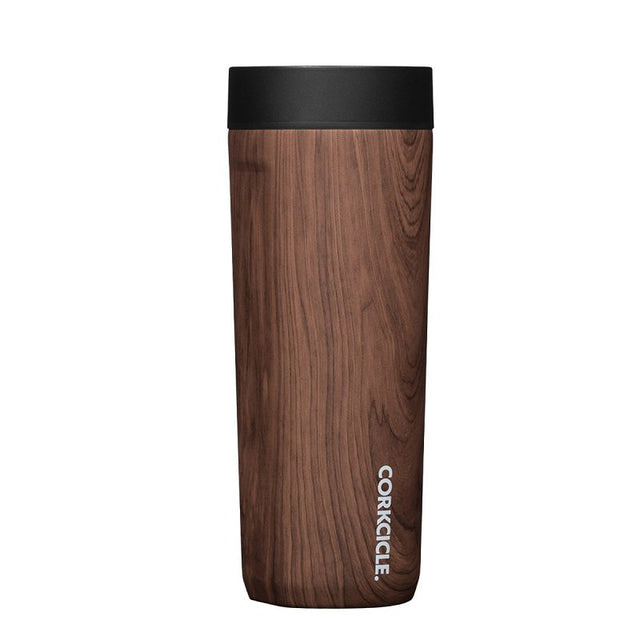 Corkcicle Sierra Series 2817PWW Commuter Cup Travel Coffee Mug, 17 oz, Ceramic, Walnut Wood