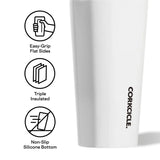 Corkcicle 2124GMN Classic Tumbler, 24 oz, Shatterproof, Sliding Lid, Stainless Steel, Gloss Midnight Navy, Insulated