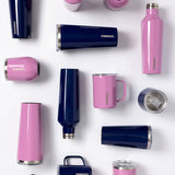 Corkcicle 2124GMN Classic Tumbler, 24 oz, Shatterproof, Sliding Lid, Stainless Steel, Gloss Midnight Navy, Insulated