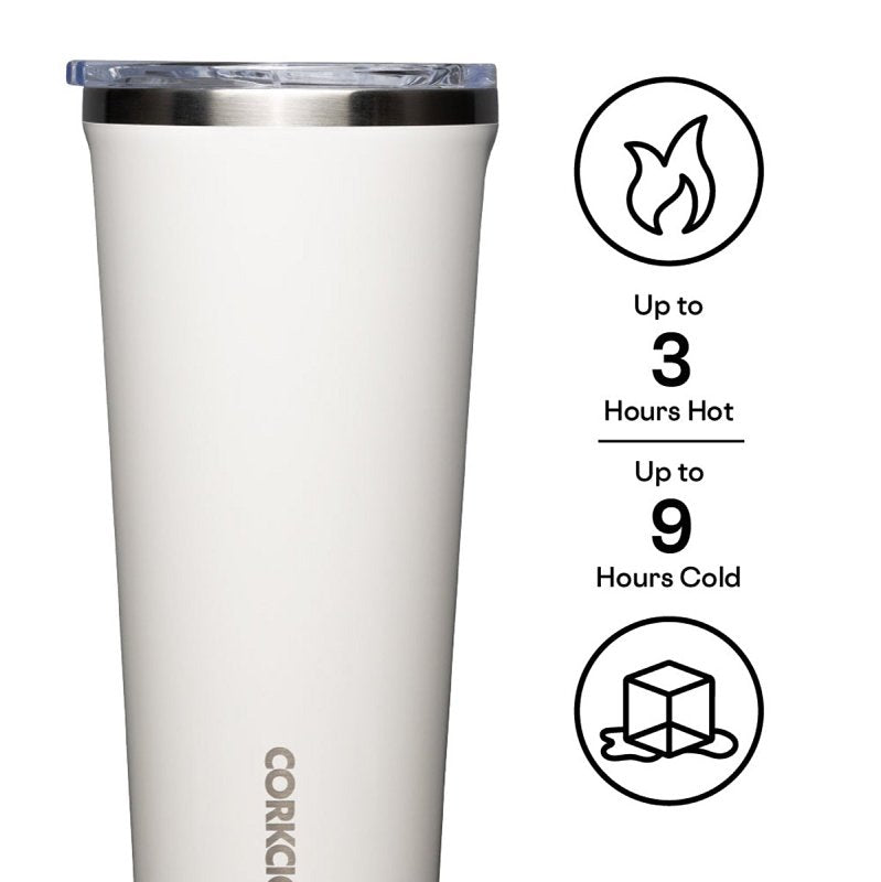 Corkcicle 2124GOM Classic Tumbler, 24 oz, Shatterproof, Sliding Lid, Stainless Steel, Oat Milk, Insulated