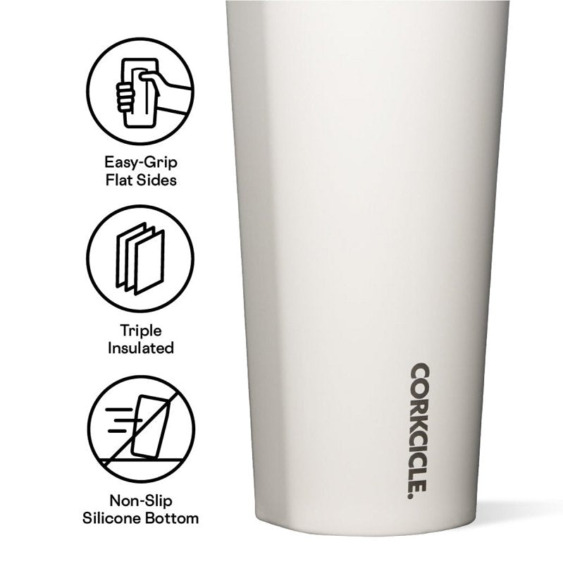 Corkcicle 2124GOM Classic Tumbler, 24 oz, Shatterproof, Sliding Lid, Stainless Steel, Oat Milk, Insulated