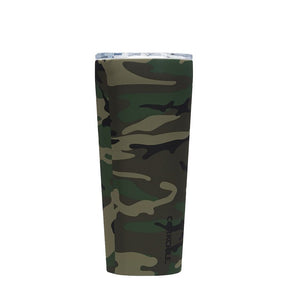 Corkcicle 2124PWC Classic Tumbler, 24 oz, Shatterproof, Sliding Lid, Stainless Steel, Woodland Camo, Insulated