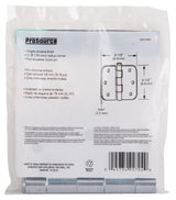 ProSource 20347BCX Door Hinge, 3-1/2 in H Door Leaf, 3-1/2 in W Door Leaf, 2.2 mm Thick Door Leaf, 3-1/2 x 3-1/2 in