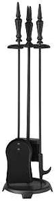 Simple Spaces T40100BK-C3L Tool Set with Stand, Steel, Black, Black Powder-Coated, 4-Piece
