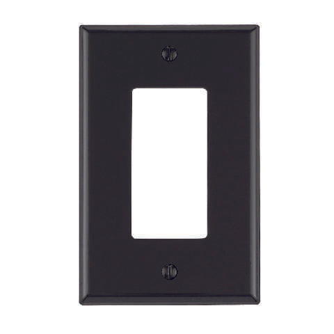 Leviton Black 1 gang Nylon Decorator Wall Plate 1 pk