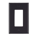 Leviton Black 1 gang Nylon Decorator Wall Plate 1 pk