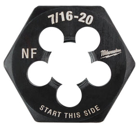 Milwaukee 49-57-5357 Threading Die, 7/16-20 Thread, Fine Thread, HCS