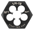 Milwaukee 49-57-5391 Threading Die, 1/4-18 Thread, NPT Thread, HCS