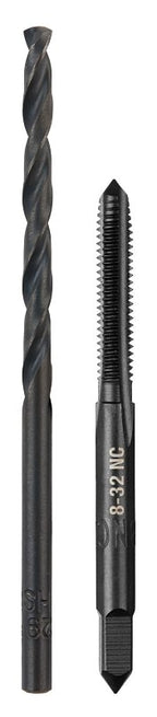 Milwaukee 49-57-5521 Drill and Tap Bit, HCS, Black Oxide, Specifications: #8-32 NC Straight Flute Plug Tap, #29 Drill