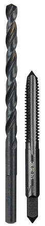 Milwaukee 49-57-5534 Drill and Tap Bit, HCS, Black Oxide, Specifications: 1/4-20 NC Straight Flute Plug Tap, #7 Drill