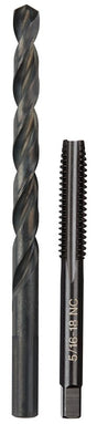 Milwaukee 49-57-5542 Drill and Tap Bit, HCS, Black Oxide, Specifications: 5/16-18 NC Straight Flute Plug Tap, F Drill