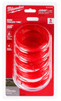 Milwaukee 49-16-2782 Trimmer Line, 0.09 in Dia, 20 ft L, Polymer, Red, Pack of 6