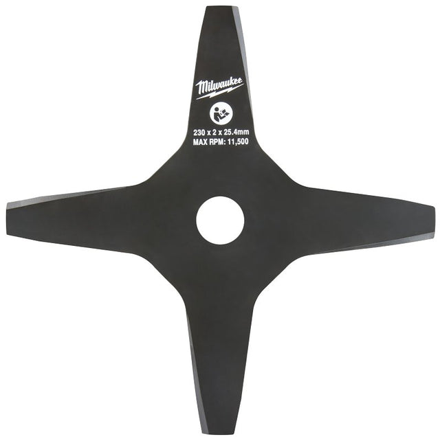 Milwaukee 49-16-2757 Brush Cutter Blade, 9 in L, 9 in W, Steel