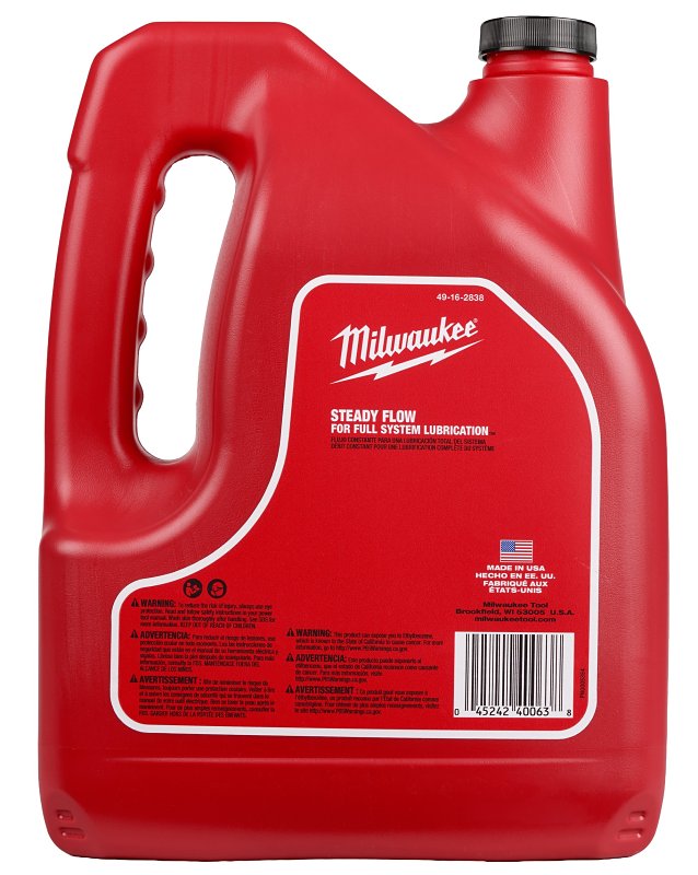 Milwaukee 49-16-2838 All-Season Bar and Chain Oil, Amber, >93 deg C Flash, 1 ga, Pack of 4