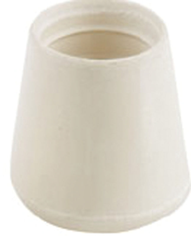 Shepherd Hardware 9755 Furniture Leg Tip, Round, Rubber, Off-White, 1 in Dia, Pack of 24