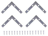 ProSource FC-Z04-C4PS Corner Brace, 4 in L, 4 in W, 5/8 in H, Steel, Zinc-Plated, 1.8 mm Thick Material