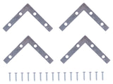 ProSource FC-Z04-C4PS Corner Brace, 4 in L, 4 in W, 5/8 in H, Steel, Zinc-Plated, 1.8 mm Thick Material