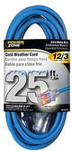 PowerZone ORCW511825 Extension Cord, 12 AWG Cable, 5-15P Grounded Plug, 5-15R Grounded Receptacle, 25 ft L, 125 V