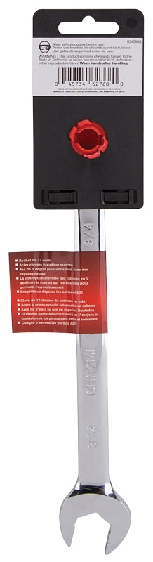 Vulcan PG3/4 Combination Wrench, SAE, 3/4 in Head, Chrome Vanadium Steel, Polished Mirror