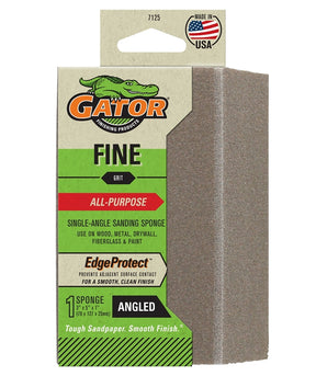 Gator 7125 Sanding Sponge, 5 in L, 3 in W, Fine, Aluminum Oxide Abrasive