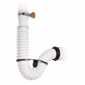 Simple Drain 3EA-1V2-TC0 P-Trap Kit, 1-1/4 to 1-1/2 in, Threaded, Poly/Rubber, White, 10 psi Pressure