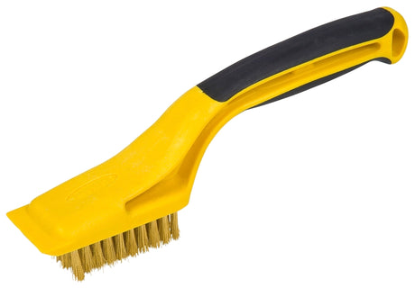 Hyde 46801 Stripping Brush, 2-1/4 x 1-1/8 in Brush, Brass Trim