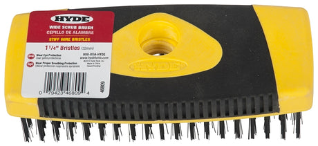 Hyde 46809 Scrub Brush, 1-1/4 in L Trim, 6-5/8 in W Brush