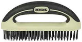 Hyde 46837 Wire Brush, 1-1/4 in W Brush, HCS Bristle, Soft Grip Handle