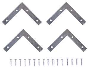 ProSource FC-Z05-C4PS Corner Brace, 5 in L, 5 in W, 7/8 in H, Steel, Zinc-Plated, 1.8 mm Thick Material