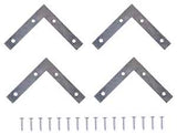 ProSource FC-Z05-C4PS Corner Brace, 5 in L, 5 in W, 7/8 in H, Steel, Zinc-Plated, 1.8 mm Thick Material