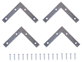 ProSource FC-Z05-C4PS Corner Brace, 5 in L, 5 in W, 7/8 in H, Steel, Zinc-Plated, 1.8 mm Thick Material