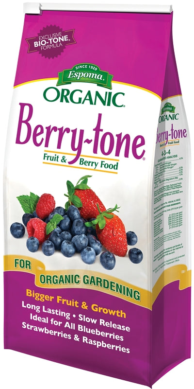 Espoma Berry-tone BR4 Plant Food, 4 lb, Bag, Granular, 4-3-4 N-P-K Ratio