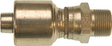 Gates MegaCrimp G25105-0404 Hose Coupling, 1/4 x 1/4 in Dia, 2.61 in, 1/4-18, Crimp x NPTF, Straight Angle, Steel, Zinc