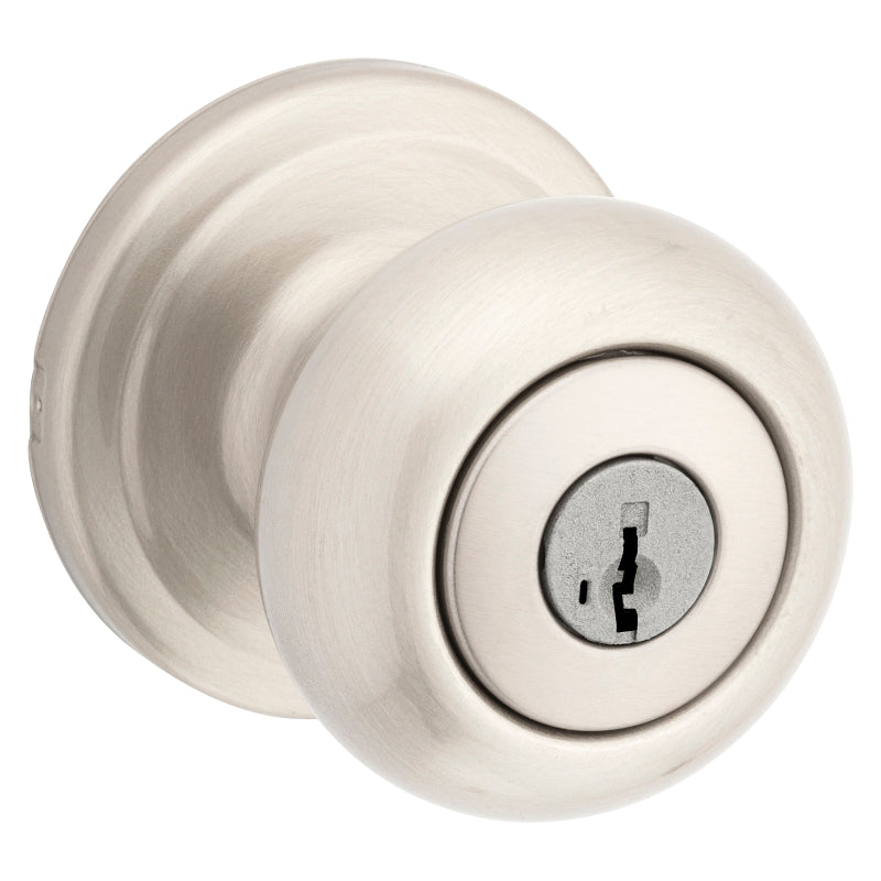 Kwikset Signature Series 740J15SMTCP Entry Knob, Knob Handle, Satin Nickel, Metal, KW1, K4 Keyway, 2 Grade