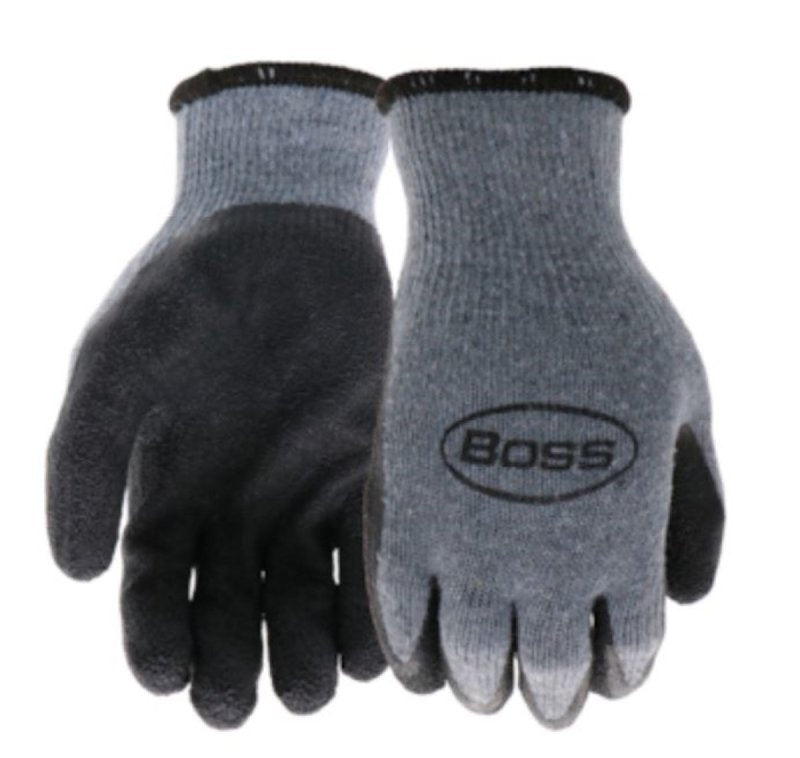 Boss 8426XL Protective Gloves, XL, Knit Wrist Cuff, Latex Coating, Blue