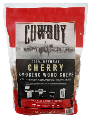 Cowboy 51412T Series Smoking Chip, Cherry, 12 in L, Wood, 180 cu-in, Pack of 6