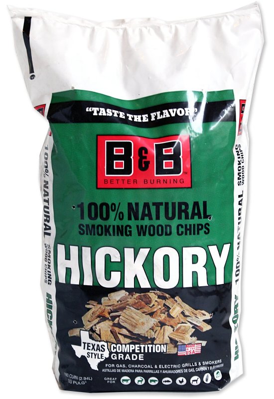 B & B Charcoal 18075 Series Smoking Chips, Hickory, Wood, 180 cu-in