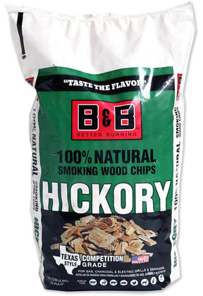 B & B Charcoal 18075 Series Smoking Chips, Hickory, Wood, 180 cu-in