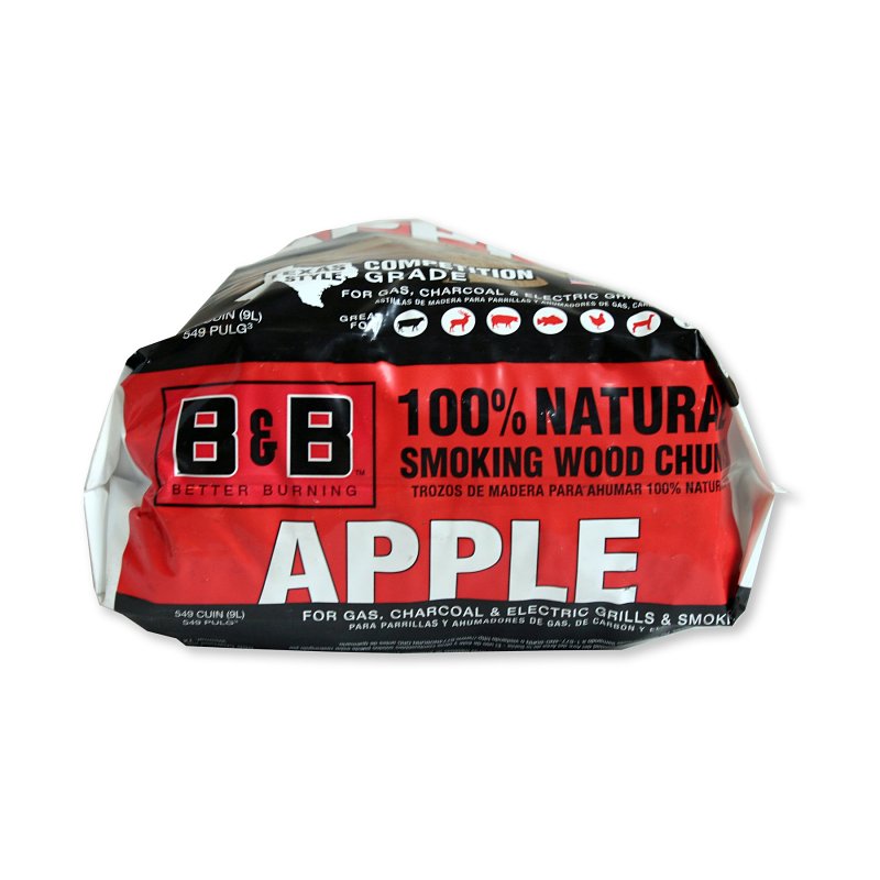 B & B Charcoal 00141 Series Smoking Chunk, Apple, Wood, 549 cu-in