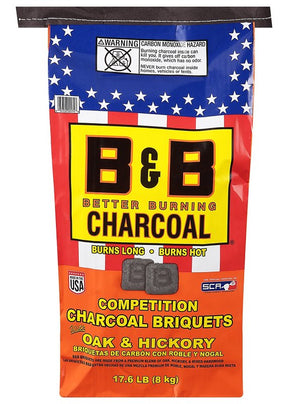 B & B Charcoal 00074 Natural Charcoal Briquette, 17.6 lb
