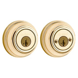 Kwikset 99850-071 Deadbolt, Traditional, 1 Grade, Metal, Polished Brass, 2-3/8, 2-3/4 in Backset, KW1, K4 Keyway