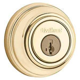 Kwikset 99850-071 Deadbolt, Traditional, 1 Grade, Metal, Polished Brass, 2-3/8, 2-3/4 in Backset, KW1, K4 Keyway