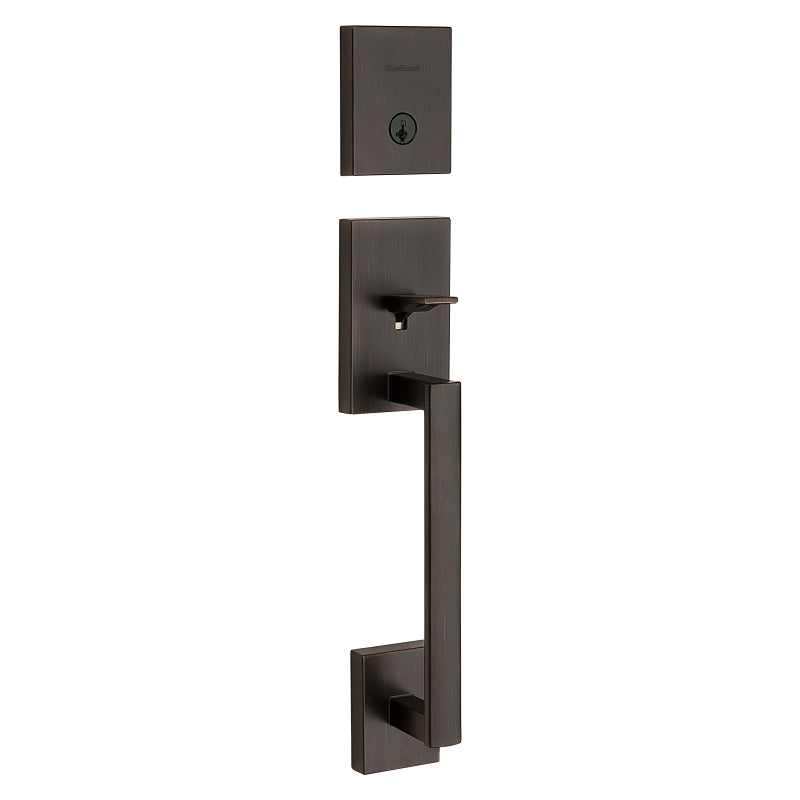 Kwikset 818SCEXHFL SQT11P Combination Lockset, San Clemente Design, Venetian Bronze, Halifax Lever Interior Handle