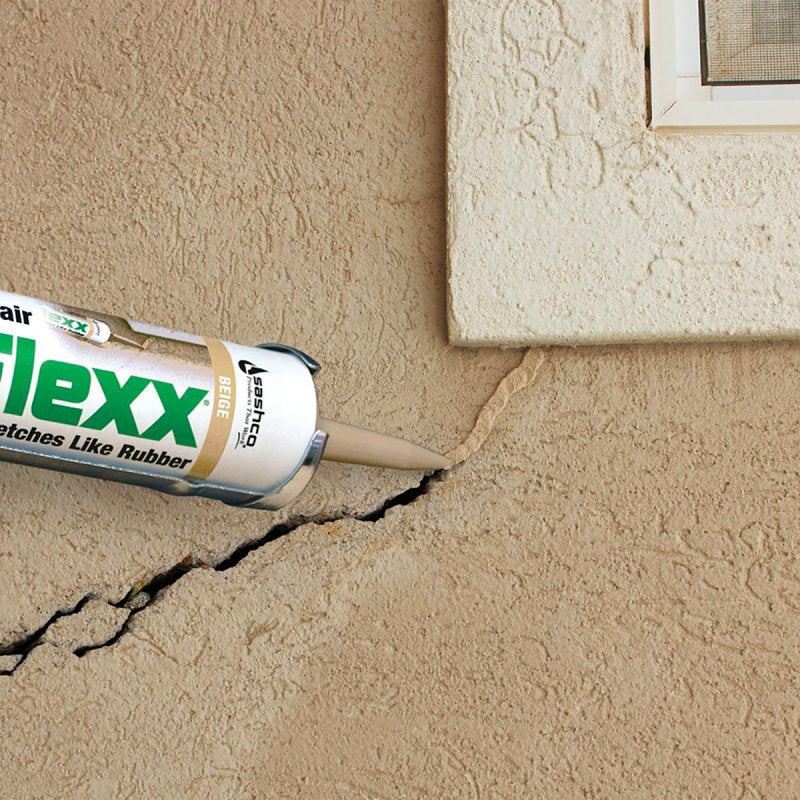 MorFlexx 15040 Mortar and Stucco Repair, Charcoal, Viscous Paste, 10.5 oz Cartridge, Pack of 12