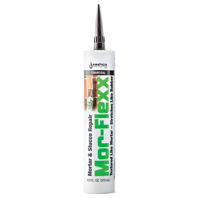 MorFlexx 15040 Mortar and Stucco Repair, Charcoal, Viscous Paste, 10.5 oz Cartridge, Pack of 12
