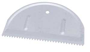 Marshalltown 978 Spreader, 3/16 in W x 5/32 in D Notch, 4 in W Blade, Notched, Ribbed Blade