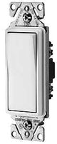 Eaton Wiring Devices 7500 Series C7501W-SP-L Rocker Switch, 15 A, 120/277 V, SPST, Lead Wire Terminal, White