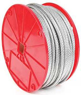Koch 003292/695911 Aircraft Cable, 3/8 in Dia, 250 ft L, 2880 lb Working Load, Galvanized